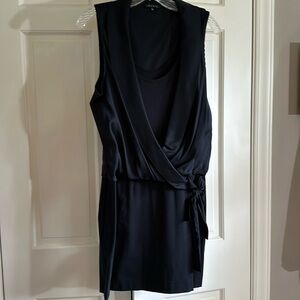 Theory faux wrap mini dress